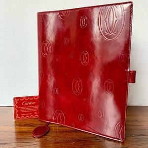Cartier Must de Happy Birthday Bordeaux Agenda Cover in good condition